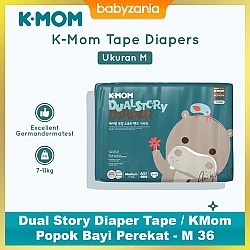 K-MOM Dual Story Diaper Tape / KMom Popok Bayi Perekat - M 36